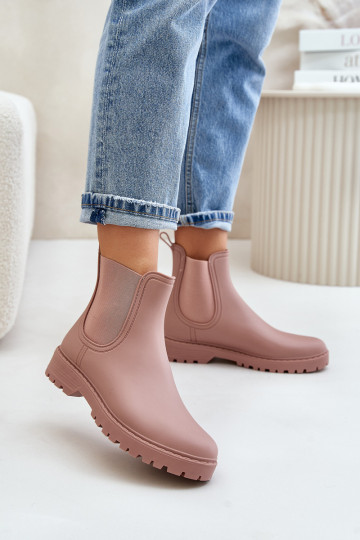 Stivali in gomma per donna con inserti elastici in rosa Ciariel 2