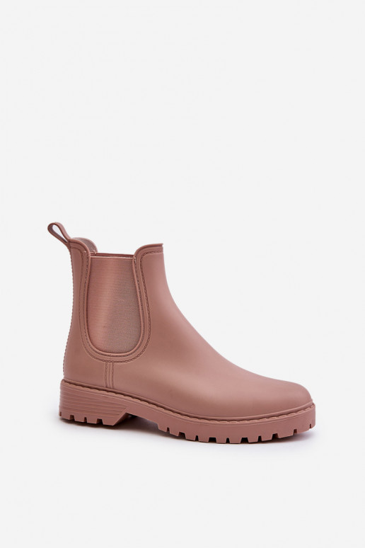 Stivali in gomma per donna con inserti elastici in rosa Ciariel