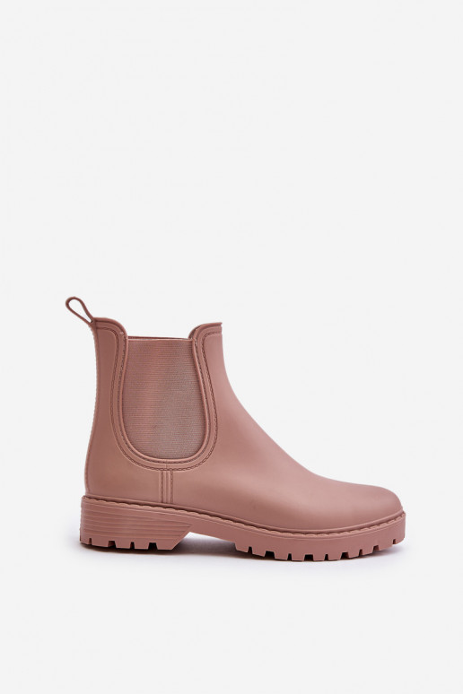 Stivali in gomma per donna con inserti elastici in rosa Ciariel