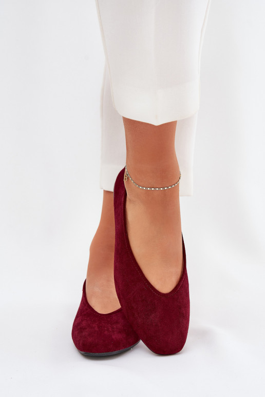Ballerine classiche in suede sintetico bordeaux Osallin