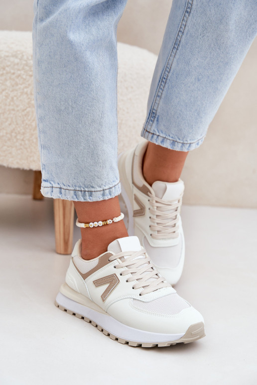 Sneakers da donna in pelle sintetica sabbia Berieta