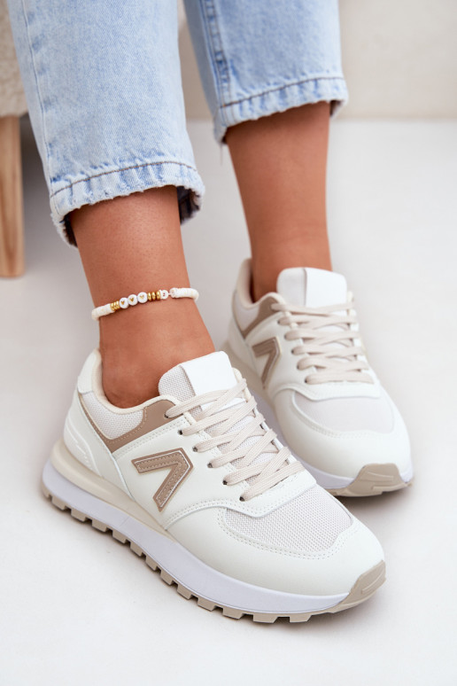Sneakers da donna in pelle sintetica sabbia Berieta