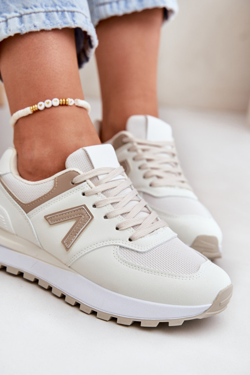 Sneakers da donna in pelle sintetica sabbia Berieta