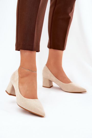 Scarpe da donna con punte appuntite e tacchi in sabbia Merinette