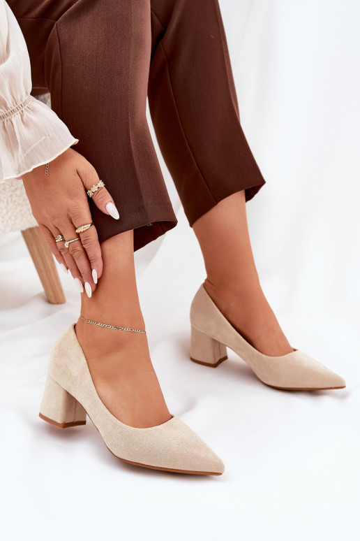 Scarpe da donna con punte appuntite e tacchi in sabbia Merinette