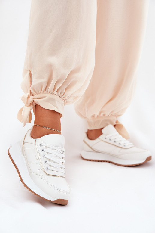 Sneakers da donna con piattaforma in bianco Nevliese