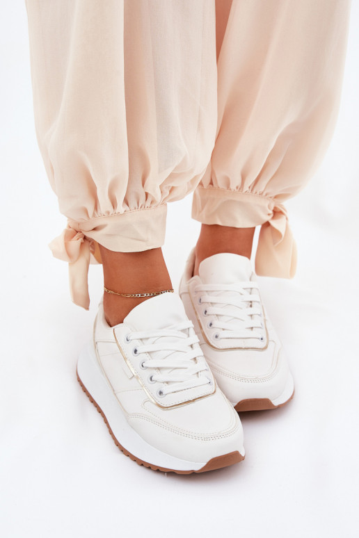 Sneakers da donna con piattaforma in bianco Nevliese