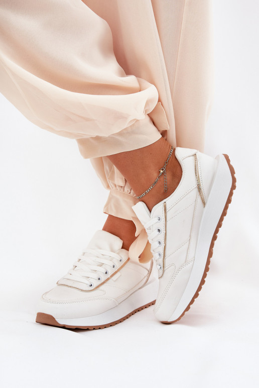 Sneakers da donna con piattaforma in bianco Nevliese