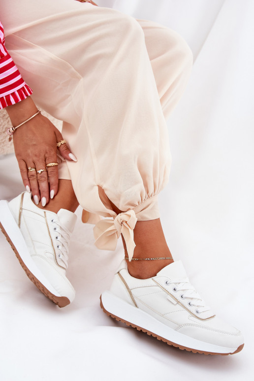 Sneakers da donna con piattaforma in bianco Nevliese