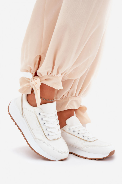 Sneakers da donna con piattaforma in bianco Nevliese