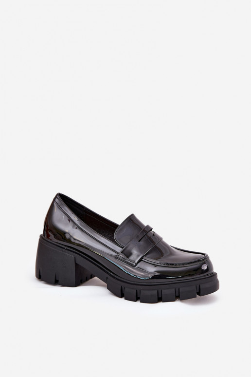 scarpe da donna verniciate su tacchi robusti neri Felonith
