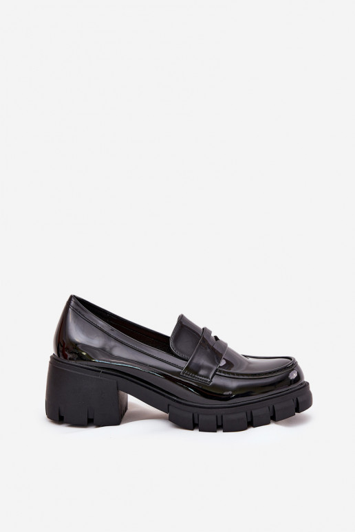 scarpe da donna verniciate su tacchi robusti neri Felonith