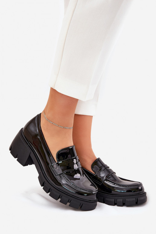 scarpe da donna verniciate su tacchi robusti neri Felonith