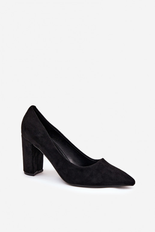 scarpe in ecopelle scamosciata con tacchi neri Ellinoria