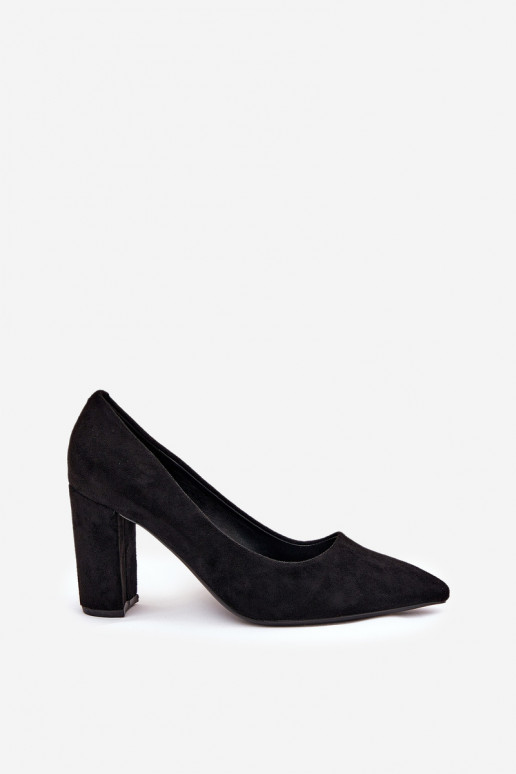 scarpe in ecopelle scamosciata con tacchi neri Ellinoria