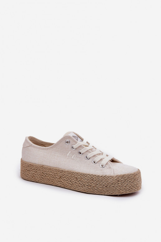 scarpe casual con piattaforma Lee Cooper LCIN-25-02-3284 avorio