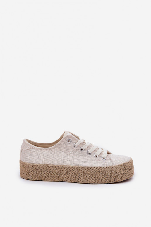 scarpe casual con piattaforma Lee Cooper LCIN-25-02-3284 avorio