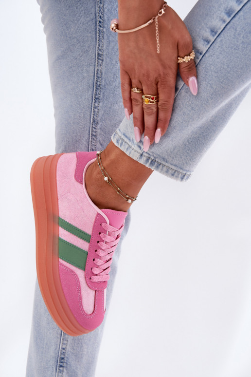 sneakers basse con piattaforma rosa Ovivene