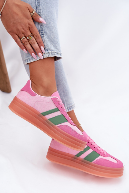 sneakers basse con piattaforma rosa Ovivene