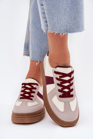 Sneakers da donna con piattaforma in bordeaux Dovina 2