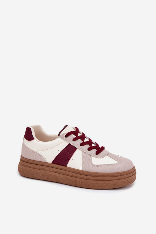 Sneakers da donna con piattaforma in bordeaux Dovina