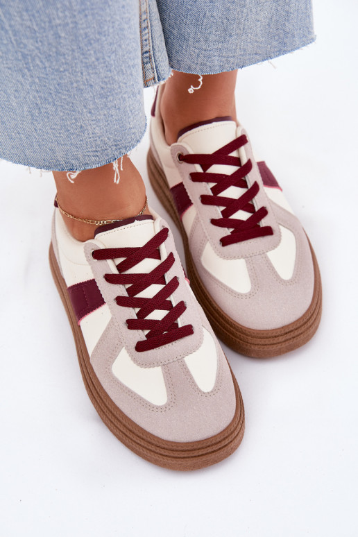 Sneakers da donna con piattaforma in bordeaux Dovina