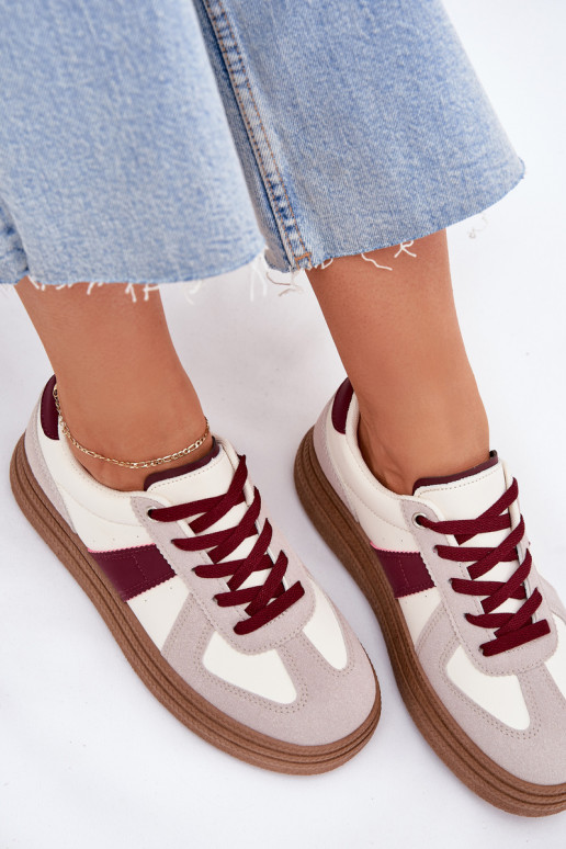 Sneakers da donna con piattaforma in bordeaux Dovina