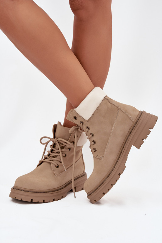 Scarpe da donna con lacci in sabbia Norena