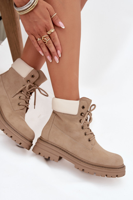 Scarpe da donna con lacci in sabbia Norena