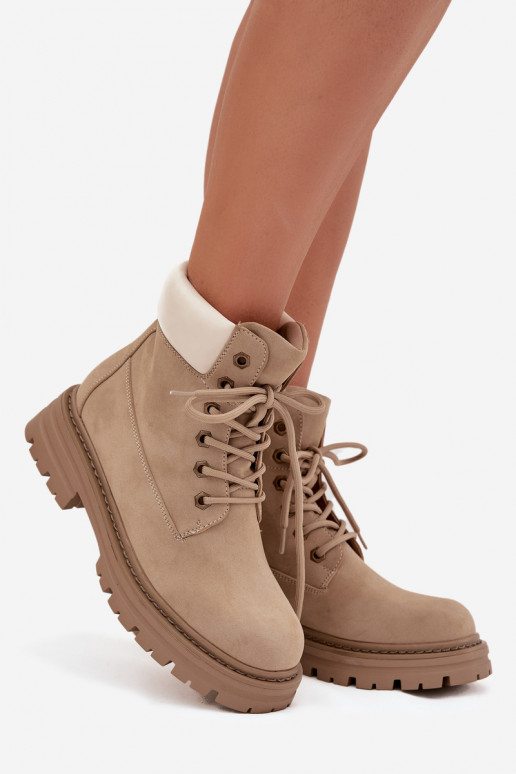 Scarpe da donna con lacci in sabbia Norena