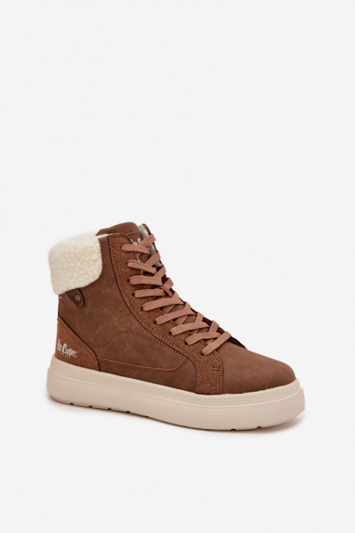 Stivali invernali marroni da donna con isolamento Lee Cooper LCJ-25-01-3735