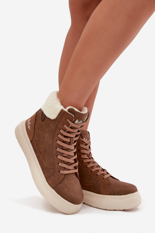 Stivali invernali marroni da donna con isolamento Lee Cooper LCJ-25-01-3735