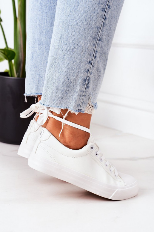Sneakers in pelle da donna bianche Mega
