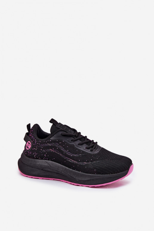 Scarpe sportive da donna nere con piattaforma Big Star RR274523 HI-POLY SYSTEM