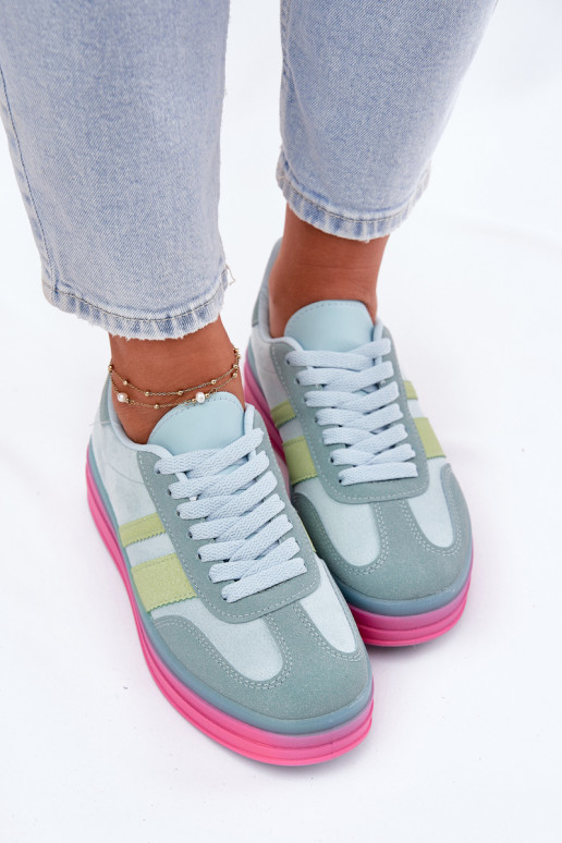 Sneakers blu con piattaforma Ovivene