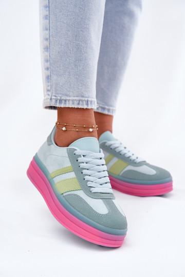 Sneakers blu con piattaforma Ovivene 2