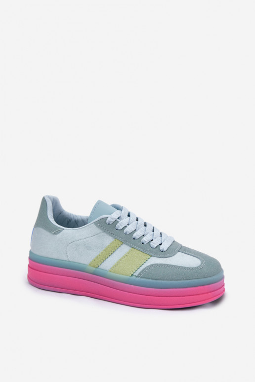 Sneakers blu con piattaforma Ovivene