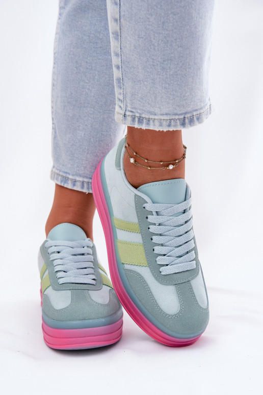 Sneakers blu con piattaforma Ovivene