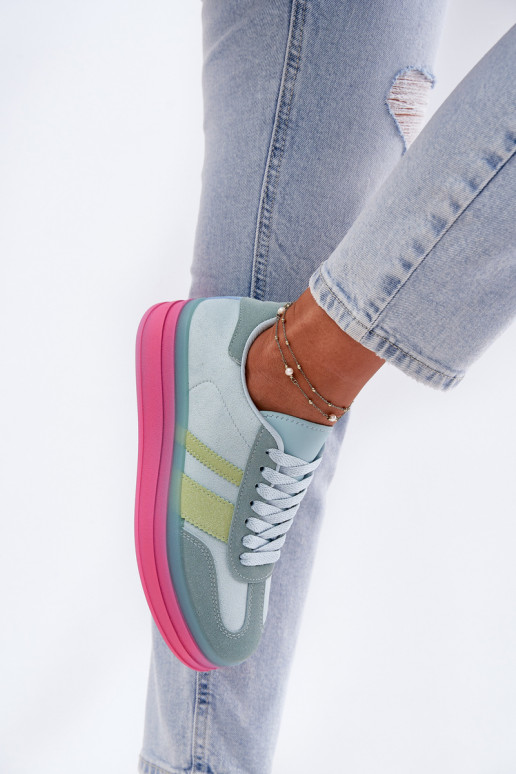 Sneakers blu con piattaforma Ovivene