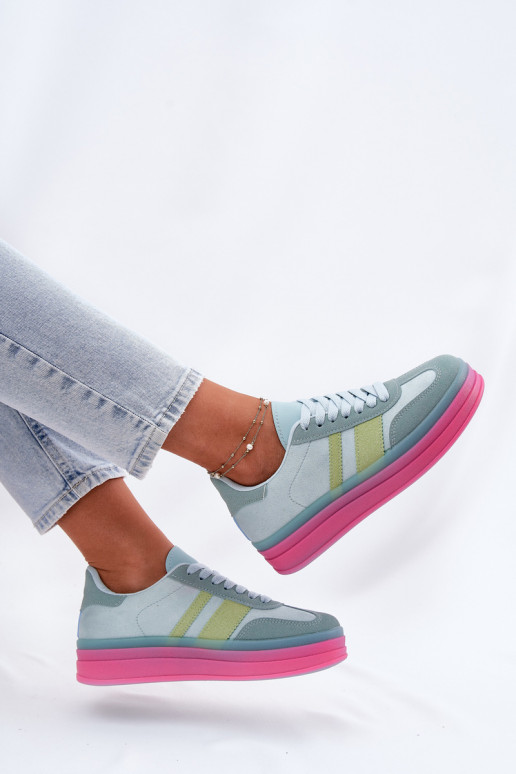 Sneakers blu con piattaforma Ovivene