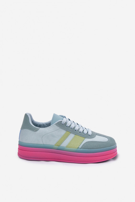 Sneakers blu con piattaforma Ovivene