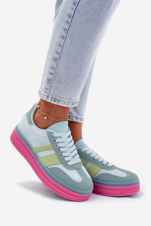 Sneakers blu con piattaforma Ovivene