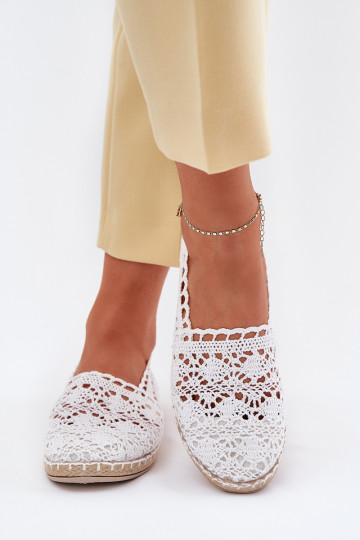 Espadrillas bianche da donna in pizzo Adelira 2