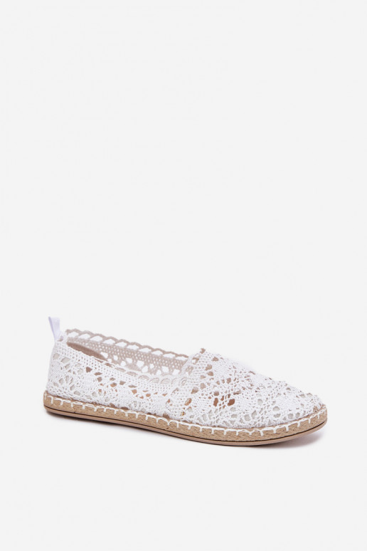 Espadrillas bianche da donna in pizzo Adelira