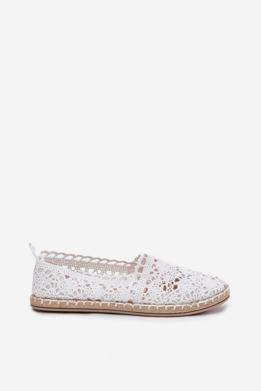 Espadrillas bianche da donna in pizzo Adelira