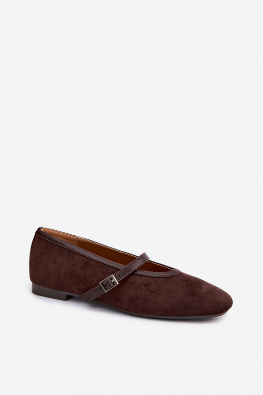 Ballerine con cinturini in suede sintetico Felora