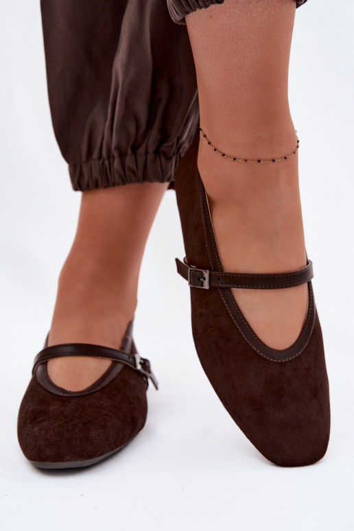 Ballerine con cinturini in suede sintetico Felora
