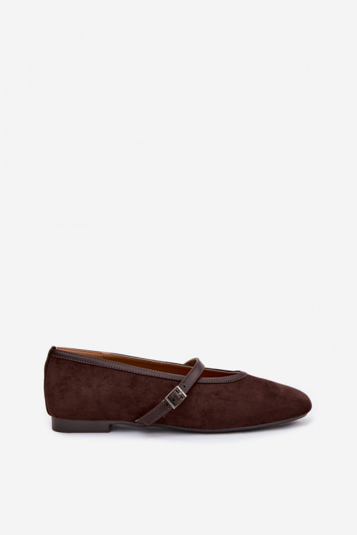 Ballerine con cinturini in suede sintetico Felora