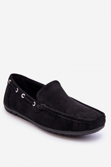Mocassini da uomo in suede nero Rayan