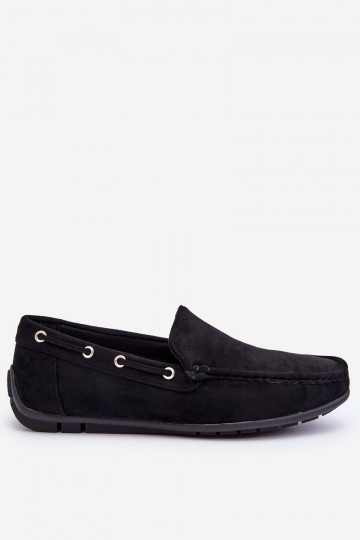Mocassini da uomo in suede nero Rayan 2